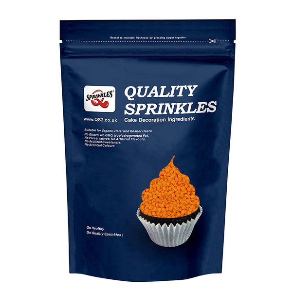 Orange Confetti Dots - Soya Free Kosher Freeze Stable Sprinkles