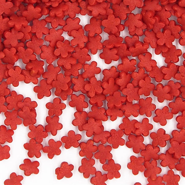 Red Flower- Freeze Stable Natural Ingredient Confetti Sprinkles