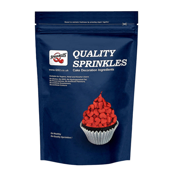 Red Confetti Heart - Soya Free Clean Label Freeze Stable Sprinkles